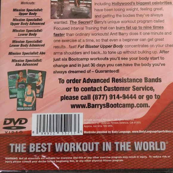 NEW DVD Barry's Bootcamp Hollywood Secret Weapon Fat Blaster Workout Total Body - Picture 4 of 4